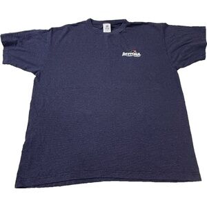 Y2K Daytona International Speedway NASCAR Embroidered Logo T-Shirt Blue; Size XL